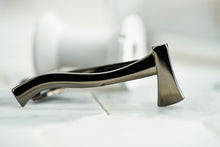 A front image of the Dear Martian, Kloven gunmetal ax tie bar.