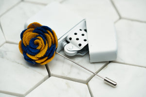 BUTTERCUP / ─ YELLOW & NAVY WOOL ─