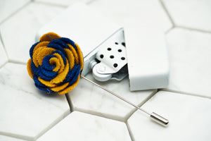 BUTTERCUP / ─ YELLOW & NAVY WOOL ─