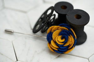 BUTTERCUP / ─ YELLOW & NAVY WOOL ─